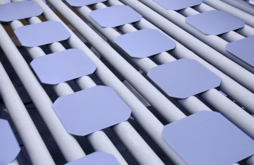 Wafers coming off the line at SolarWorld's Oregon manufacturing facility. Archive photo from the Oregon Department of Transportation